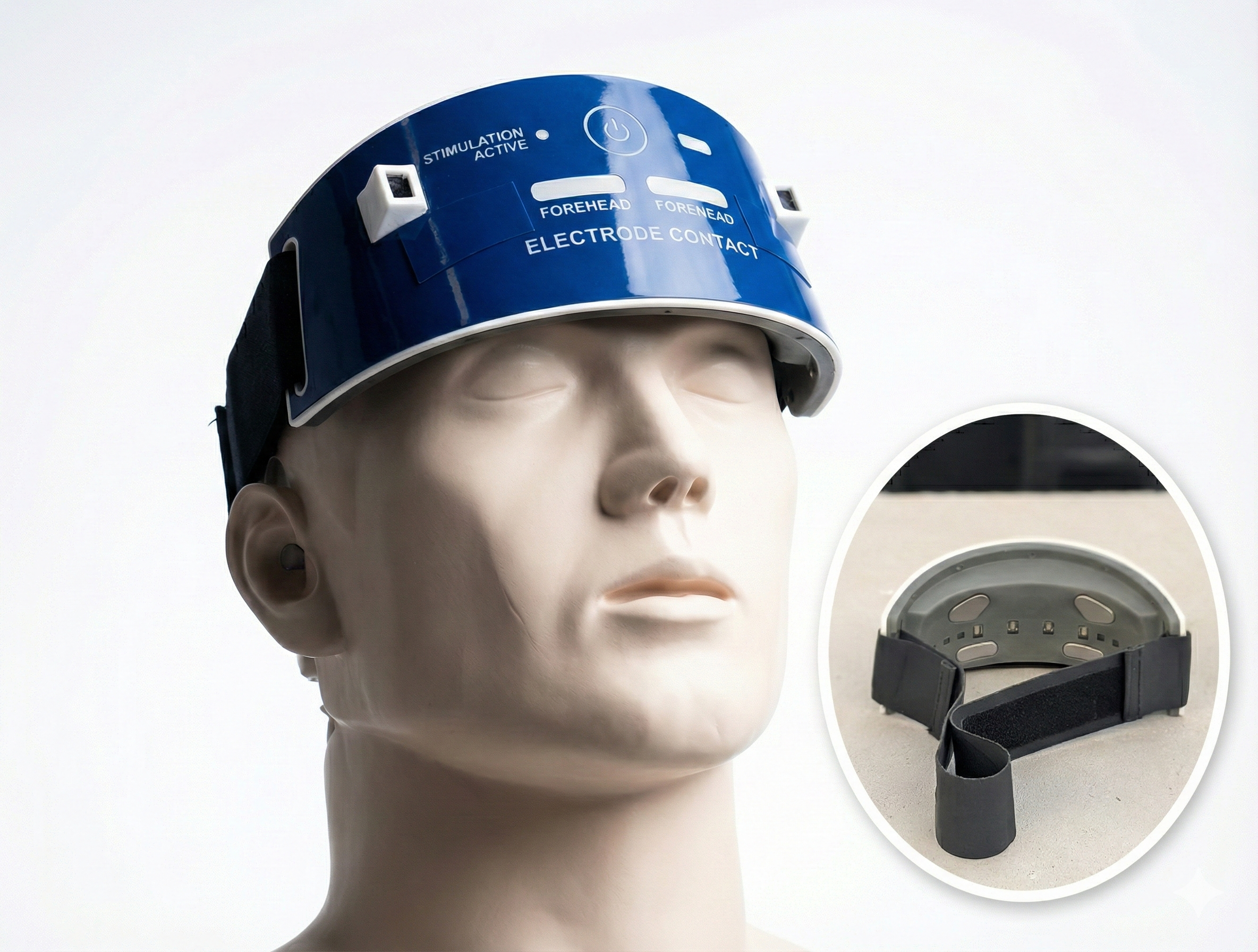 StrokeGuard device showing electrode contact and sensor module